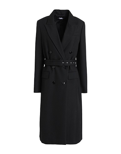 KARL LAGERFELD コート TAILORED FEMININE COAT
 ブラック ポリエステル 70% / レーヨン 30%