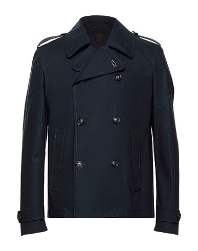 TRUSSARDI Coat Midnight blue 100% Cotton