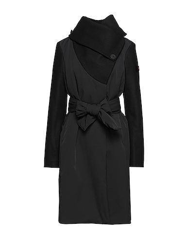 PEUTEREY Coat Black 86% Polyester, 14% Elastane, Wool, Polyamide
