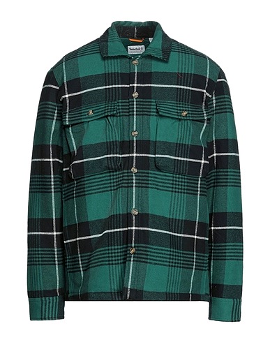 TIMBERLAND Camicia a quadri Verde 100% Cotone organico