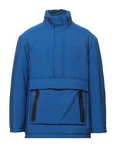BIKKEMBERGS Jacket Bright blue 90% Polyester, 10% Polyamide