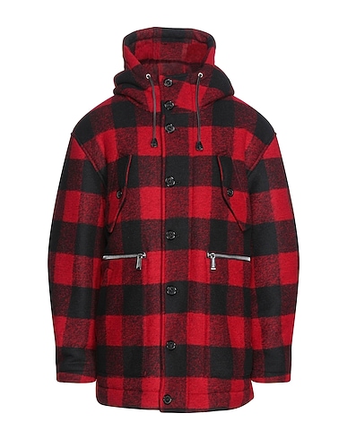 DSQUARED2 Cappotto Rosso 65% Poliestere, 25% Acrilico, 10% Lana Vergine, Cotone