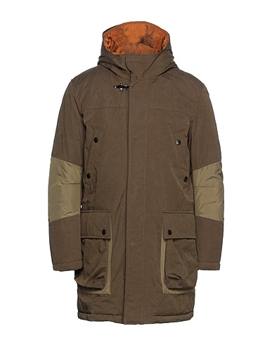 FAY Coat Military green 45% Cotton, 39% Polyester, 16% Polyamide