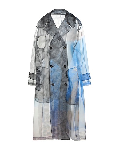 MAISON MARGIELA Double breasted pea coat Steel grey 100% Polyester