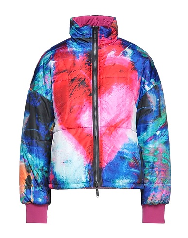 JUST CAVALLI Shell jacket Blue 100% Polyester, Polyamide, Elastane