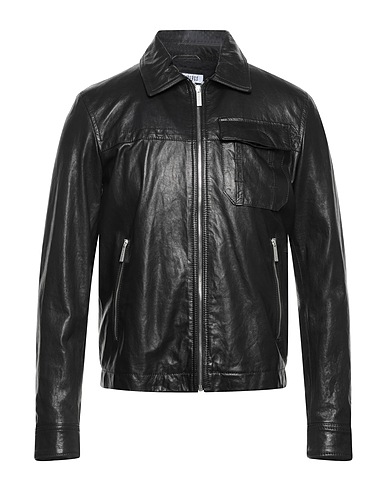 BIKKEMBERGS Biker jacket Black 100% Lambskin