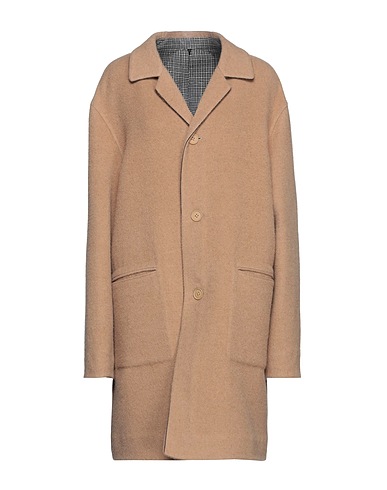 FENDI Cappotto Cammello 69% Lana Vergine, 31% Pelle di cammello, Cotone