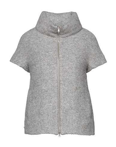 HERNO Shell  jacket Light grey 43% Virgin Wool, 30% Alpaca wool, 14% Metallic fiber, 13% Polyamide