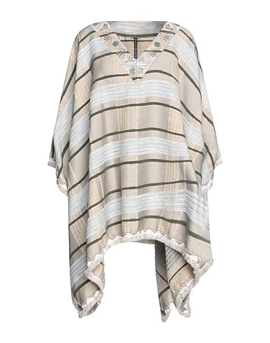 MANILA GRACE Cloak Khaki 37% Acrylic, 27% Polyamide, 18% Synthetic fibers, 14% Cotton, 4% Wool