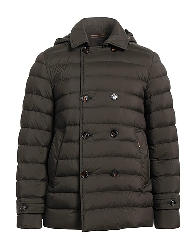 MOORER Shell jacket Dark brown 95% Polyamide, 5% Polyurethane, Virgin Wool