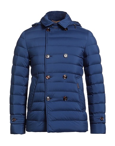 MOORER Shell jacket Navy blue 95% Polyamide, 5% Polyurethane, Virgin Wool