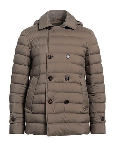 MOORER Shell jacket Khaki 95% Polyamide, 5% Polyurethane, Virgin Wool