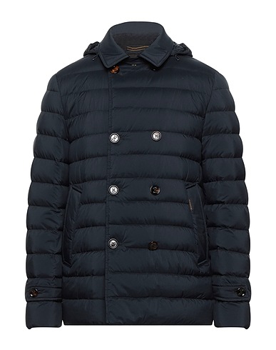MOORER Shell  jacket Midnight blue 95% Polyamide, 5% Polyurethane, Virgin Wool
