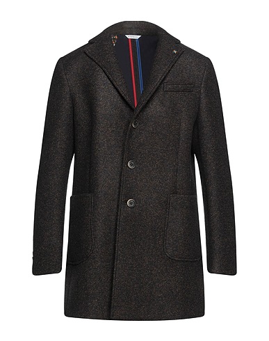 MANUEL RITZ Coat Brown 60% Polyester, 25% Acrylic, 12% Virgin Wool, 3% Elastane