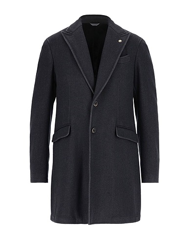 MANUEL RITZ Coat Black 80% Virgin Wool, 20% Polyester