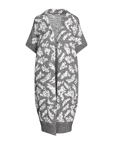 PESERICO Cardigan Grigio 70% Lana Vergine, 20% Seta, 10% Cachemire, Lana di baby alpaca, Poliammide