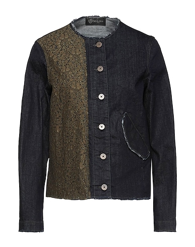 MR & MRS ITALY Denim jacket Blue 98% Cotton, 2% Elastane, Nylon, Viscose