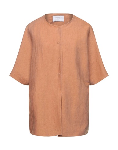 ANNIE P. Jacket Camel 63% Linen, 33% Polyester, 4% Elastane