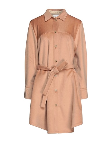 FORTE_FORTE Full-length jacket Sand 100% Virgin Wool