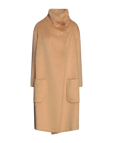 DONDUP Coat Camel 45% Acrylic, 30% Polyester, 20% Wool, 5% Other Fibres
