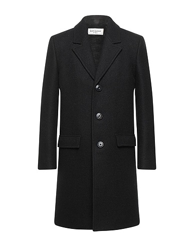 SAINT LAURENT Coat Black 89% Wool, 11% Mohair wool