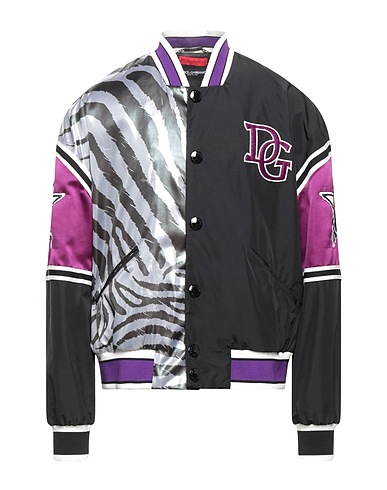 DOLCE&GABBANA Bomberjacke Schwarz 66% Polyester, 26% Polyamid, 8% Polyurethan, Viskose, Metallisiertes Polyester