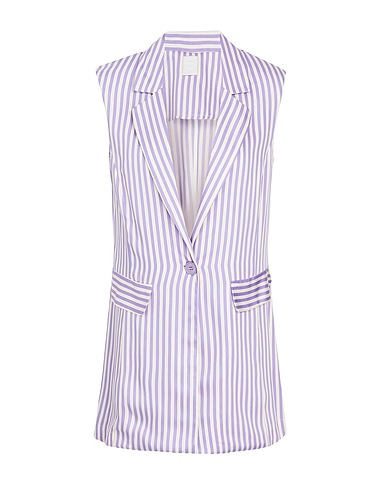 8 by YOOX Blazer STRIPED VISCOSE SLEEVELESS BLAZER
 Lilac 100% Viscose