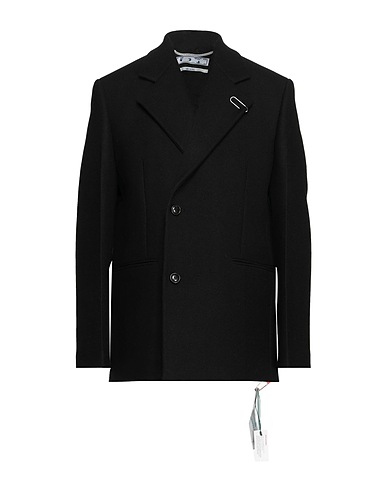 OFF-WHITE™ Coat Black 78% Wool, 19% Polyamide, 3% Other Fibres