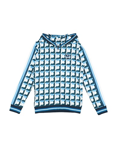 DOLCE&GABBANA Hoodie Azurblau 100% Baumwolle, Polyester, Elastan