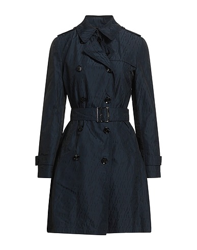 MOORER Double breasted pea coat Midnight blue 100% Polyamide