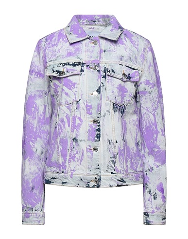 MSGM Denim jacket Purple 100% Cotton