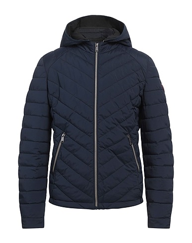 GUESS Shell jacket Navy blue 100% Polyurethane, Polyamide, Elastane