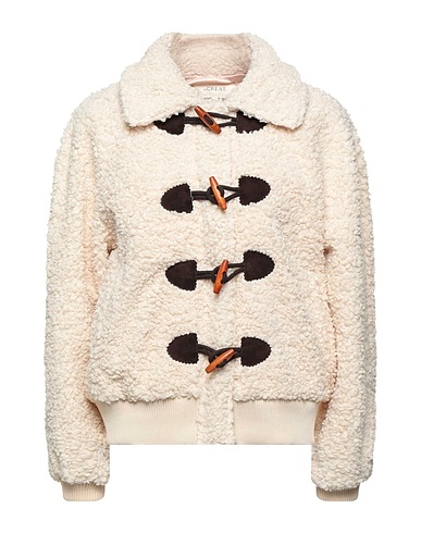 THE GREAT. Teddy Coat Ivory 100% Polyester