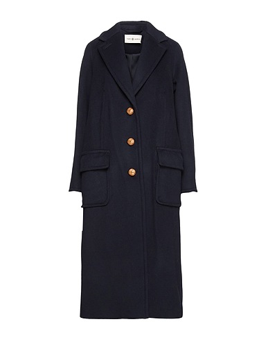 TORY BURCH コート ミッドナイトブルー ウール 100%