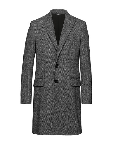 DOLCE&GABBANA Coat Black 55% Virgin Wool, 23% Cotton, 22% Polyester