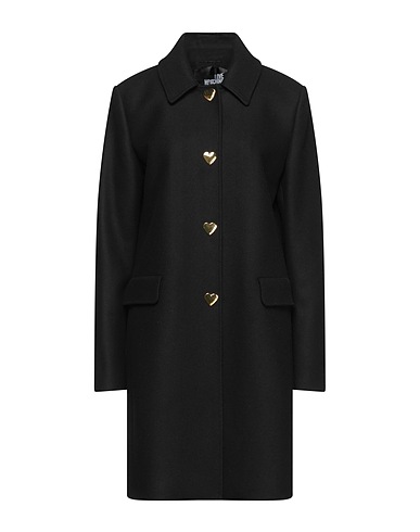 LOVE MOSCHINO Coat Black 78% Virgin Wool, 22% Polyamide