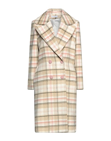 YES LONDON Coat Beige 73% Cotton, 22% Polyester, 5% Other Fibres