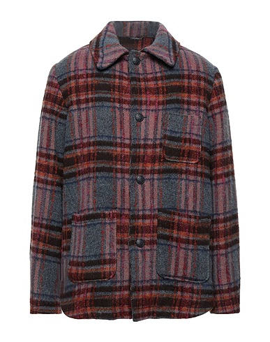 GREY DANIELE ALESSANDRINI Coat Purple 45% Acrylic, 25% Polyester, 23% Wool, 5% Polyamide, 2% Other Fibres