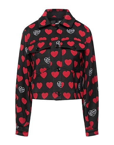 LOVE MOSCHINO Jacket Black 62% Polyester, 26% Cotton, 8% Polyamide, 4% Elastane