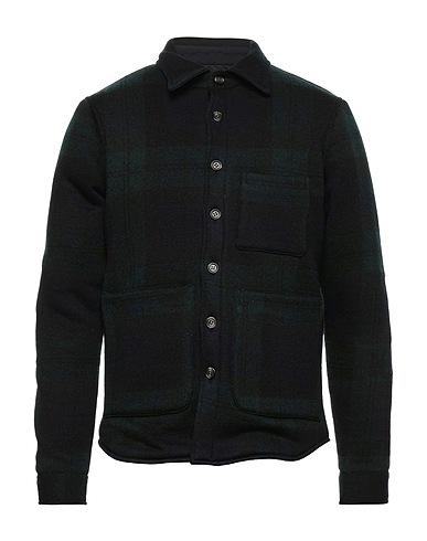 ..,BEAUCOUP Checked shirt Dark green 50% Polyacrylic, 30% Wool, 20% Polyester