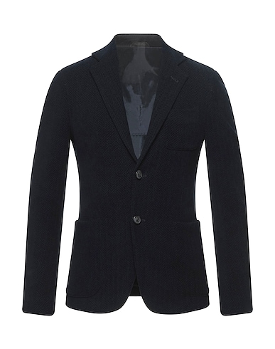 GIORGIO ARMANI Blazer Midnight blue 34% Cotton, 33% Virgin Wool, 31% Viscose, 2% Elastane