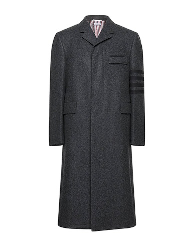 THOM BROWNE Coat Lead 100% Wool