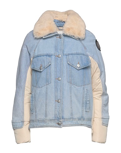 MET JEANS Denim jacket Blue 100% Polyester, Cotton
