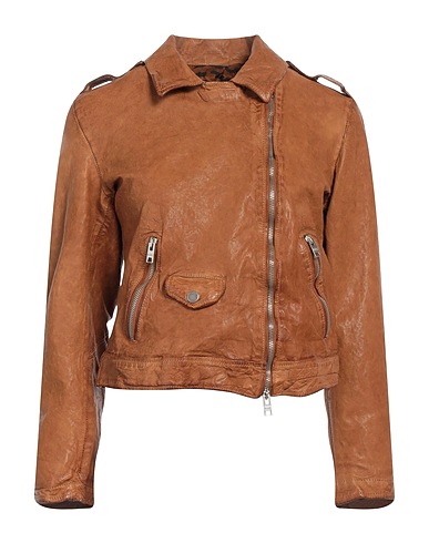 DFOUR Biker jacket Camel Leather