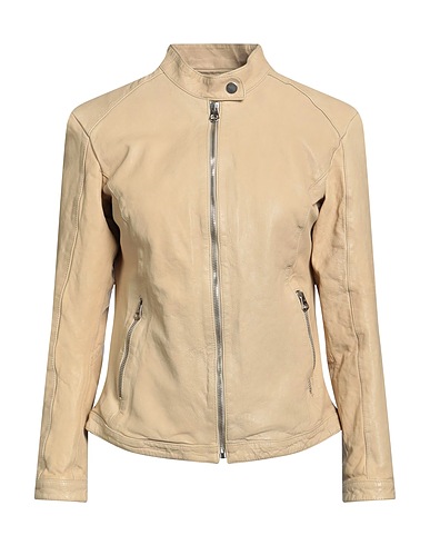 MASTERPELLE Biker jacket Beige Leather