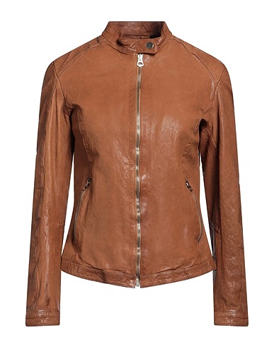 MASTERPELLE Biker jacket Brown Leather