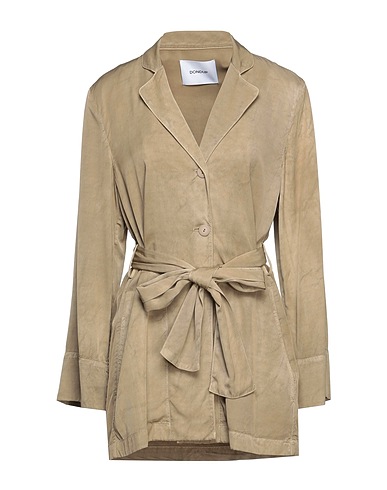 DONDUP Full-length jacket Khaki 100% Viscose