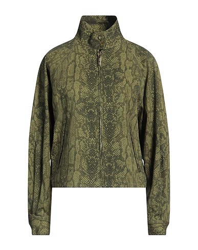 ALBERTA FERRETTI Jacket VERDE MILITARE 97% Cotton, 3% Elastane