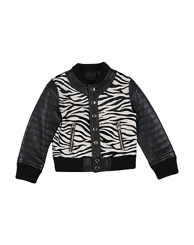 BALMAIN Biker jacket Ivory 100% Lambskin, Cowhide, Cotton