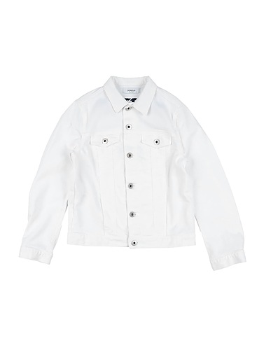 DONDUP Giubbotto jeans Bianco 98% Cotone, 2% Elastan